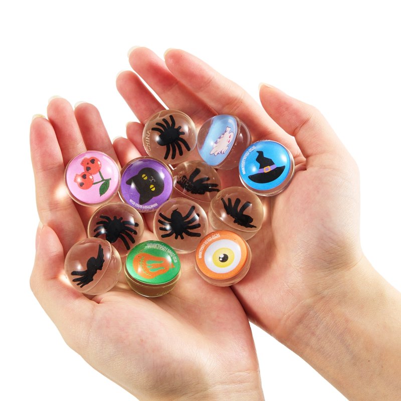 Halloween Bouncy Balls Party Favors - Multicolor 12 Pack for Kids and Parties