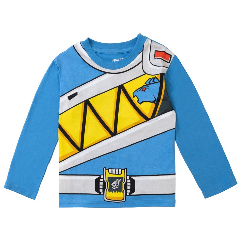 Power Rangers Toddler Boys 3-Pack Long Sleeve T-Shirts Red Blue Charcoal 3T