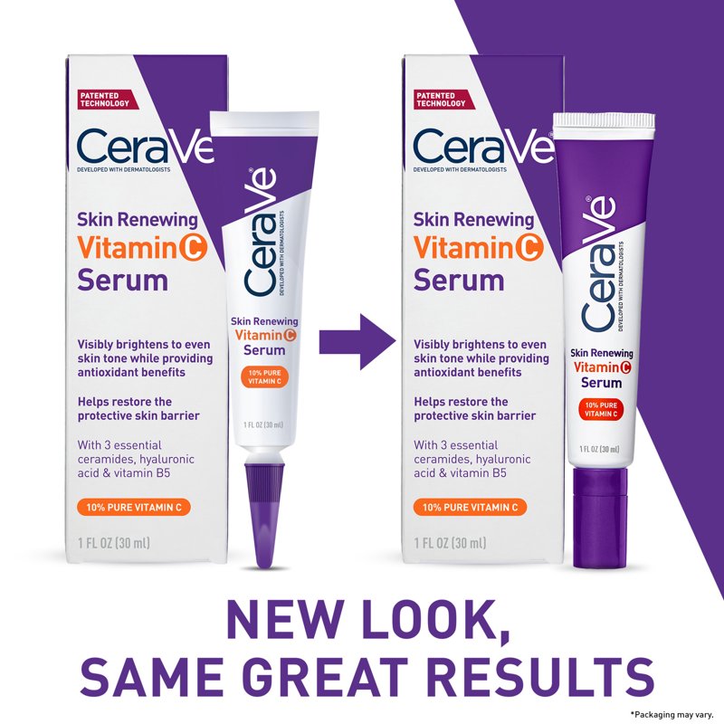 Brightening Vitamin C Face Serum with Hyaluronic Acid & Ceramides, 1 fl oz