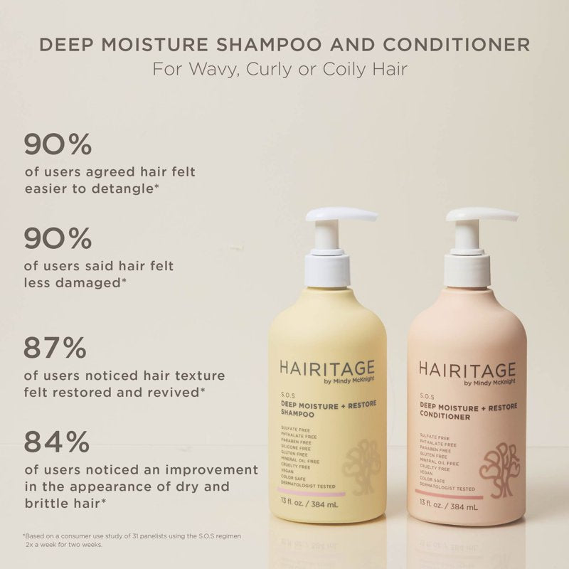 Deep Moisture & Restore Conditioner for Dry, Thick, Curly Hair, 13 fl. oz.
