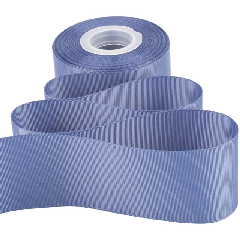 Grosgrain Ribbon 2.5 Inch x 25 Yards - Smoke Blue, Premium Polyester Craft Ribbon