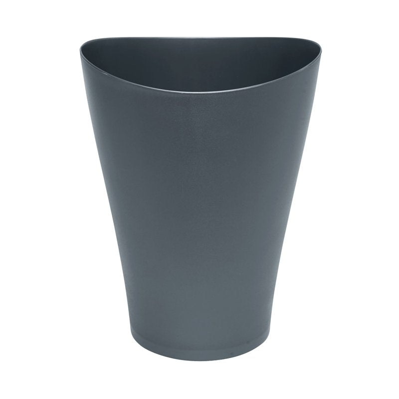 2.25 Gallon Round Open Top Bathroom Trash Can - Gunmetal Blue