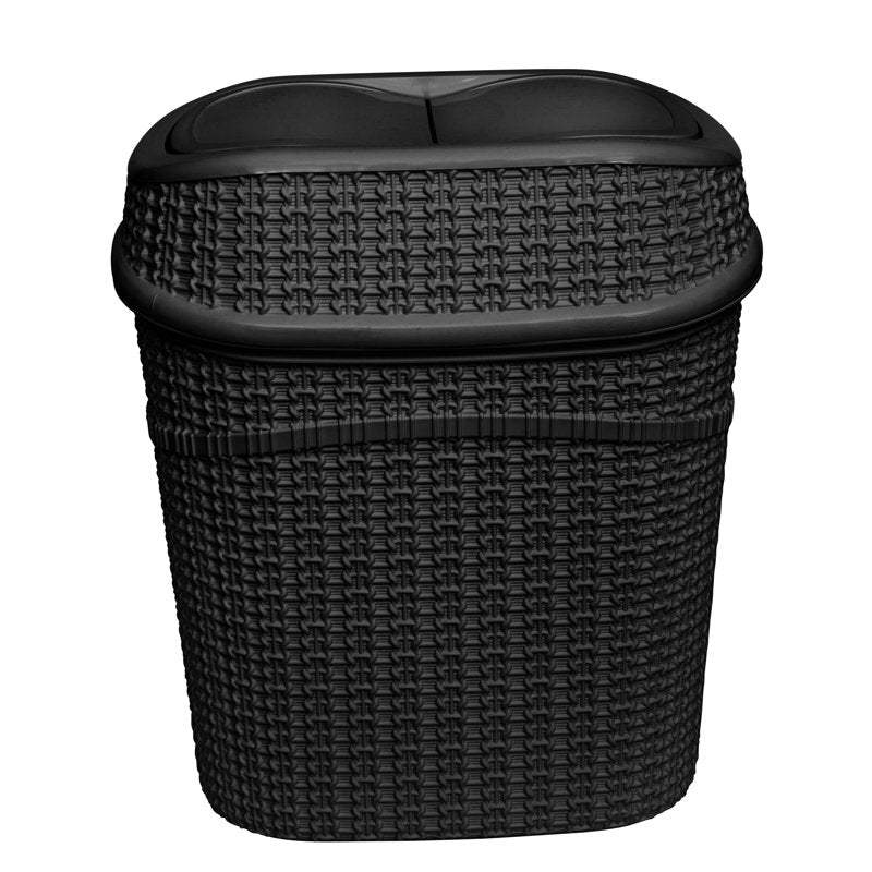 Sailor Knot Swing Top Trash Can - 2.5 Gallon - Matte Black