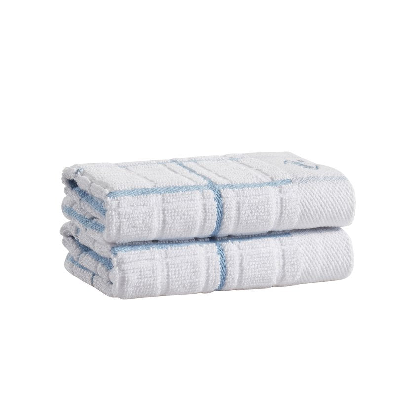 Clorox Cotton Dish Cloths 2 Pack - Highly Absorbent 12" x 12" Blue