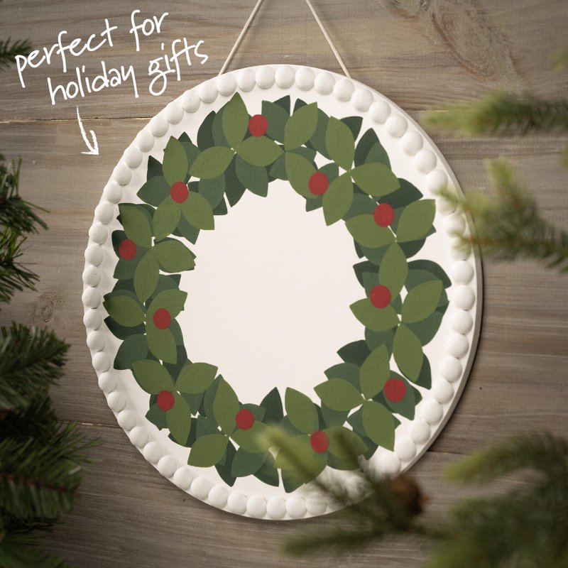 (3 Pack) 15-Inch Beaded Edge Wood Circle Plaque for DIY Home Decor - Unfinished Craft Surface with Jute Rope Hanger