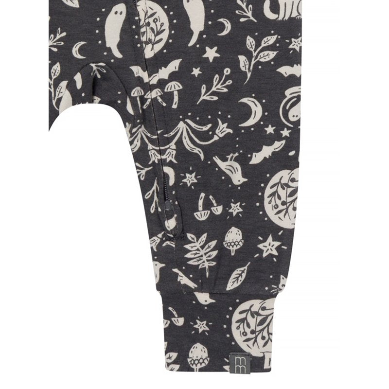 Baby Boy Halloween Coverall with Two-Way Zip - Black, 0-3 Months