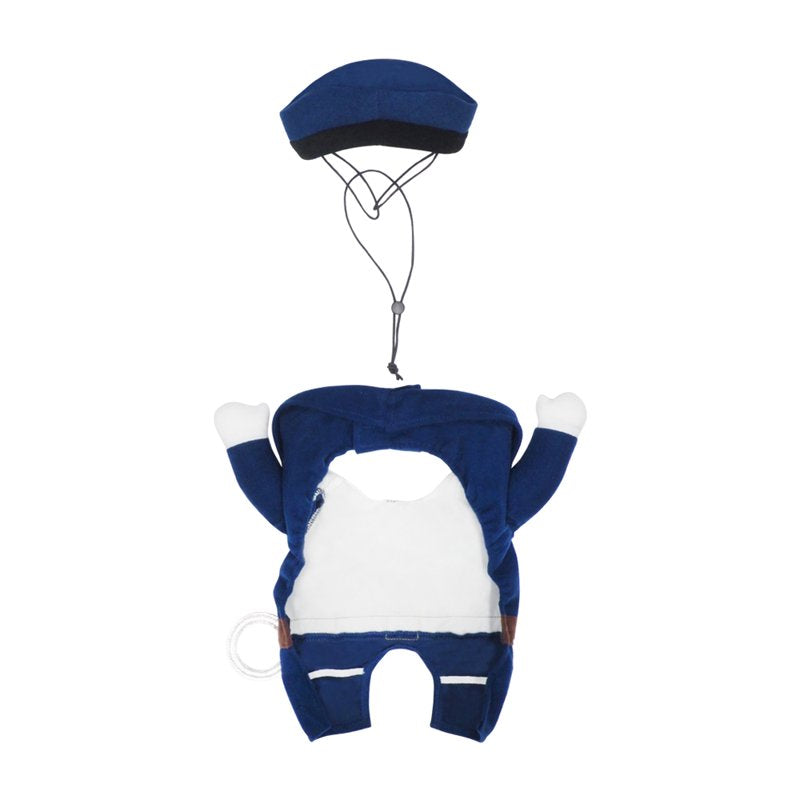 Pet Police Officer Costume Medium with Hat & Accessories - Vibrant Life