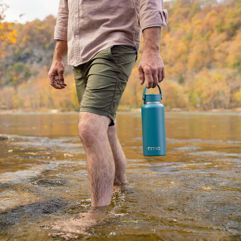 32 oz Insulated Outback Water Bottle - Ceramic Lined, Cobalt