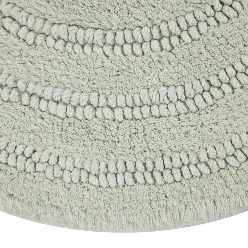 Oval Cotton Bath Rug - Drew Barrymore Beautiful Collection, Sage Green, 20x34 Inches