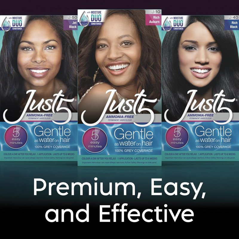 5-Minute Permanent Hair Color for Women - Ammonia-Free Black