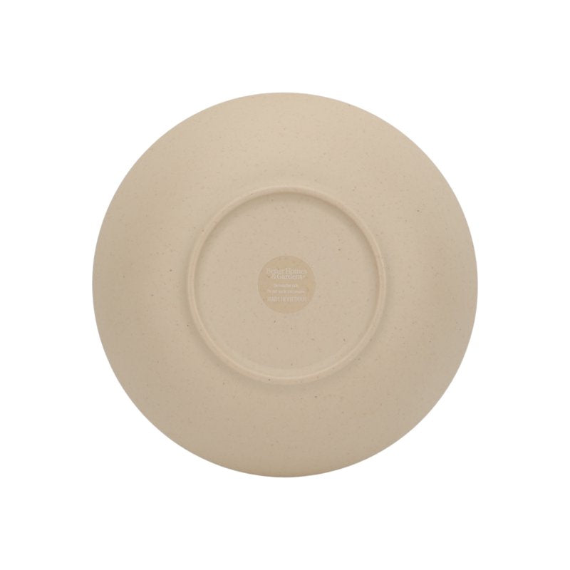 Reusable Bamboo Melamine Dinner Bowls - Olive Beige, 2 Pack