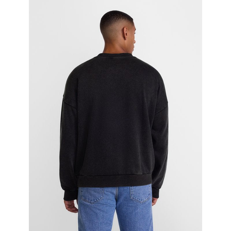 Men's Halloween Evil Jack Graphic Sweatshirt Black Soot XL - Spooky Costume Top