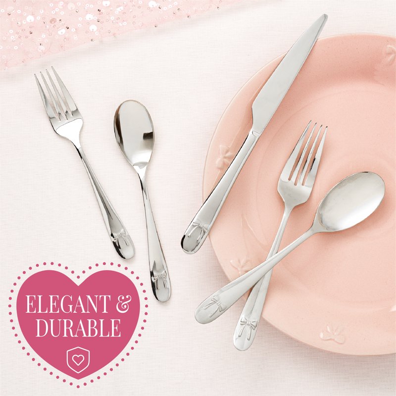 20-Piece Stainless Steel Flatware Set - Service for 4, Silver