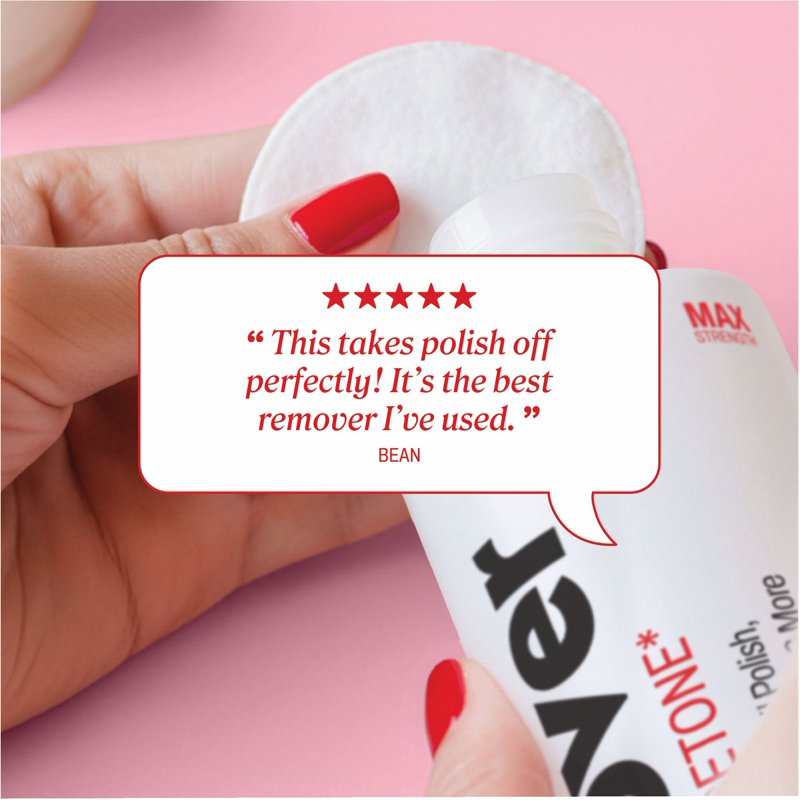 100% Acetone Nail Polish Remover - Maximum Strength, 16 fl oz