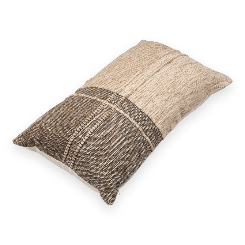 Better Homes & Gardens Patchwork Decorative Throw Pillow - 14x24 Lumbar, Neutral Colors, 2 Pack