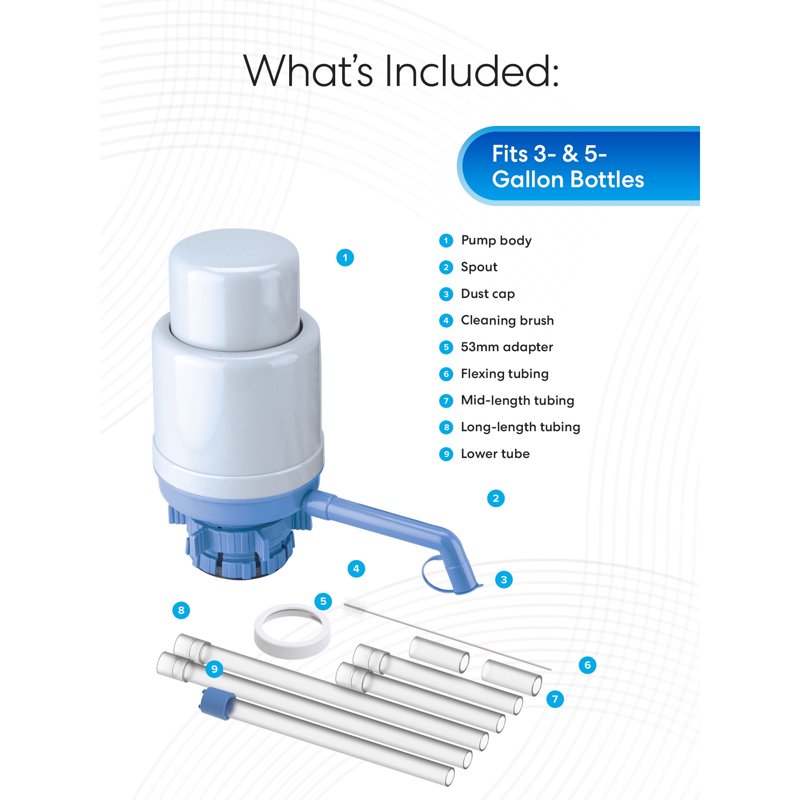 Universal 5 Gallon Manual Beverage Water Pump - 4 Pack