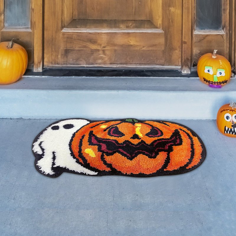 Halloween Skeleton Ghost Area Rug A#154 - Non-Slip Washable Floor Mat for Halloween Decor