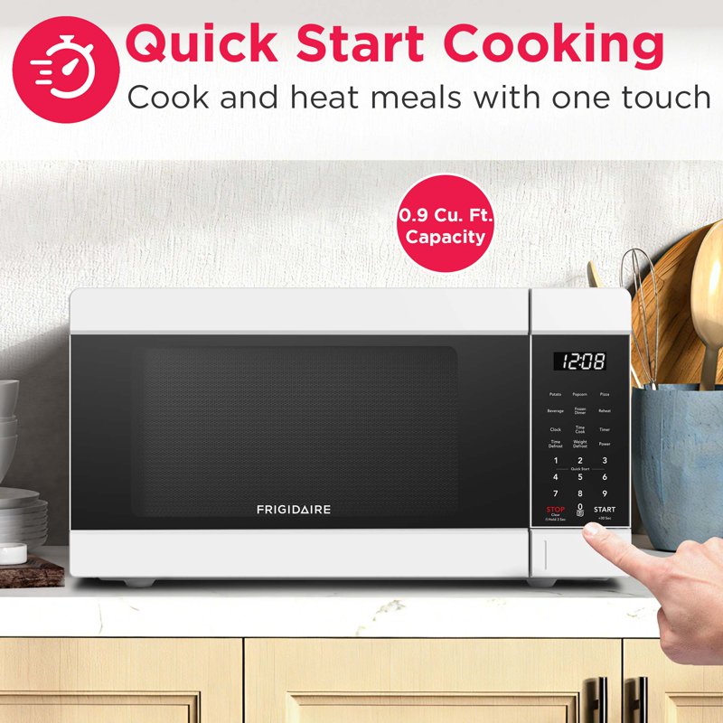 0.9 Cu. ft. Countertop Microwave Oven - 900 Watt, White