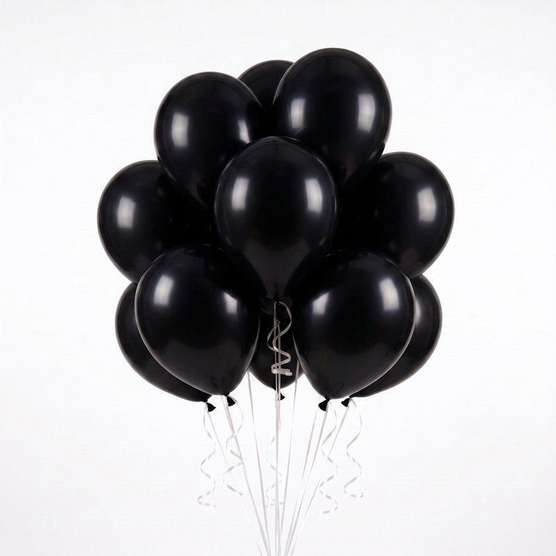 12-Inch Black Latex Balloons - 15 Pack for Party Decorations - Variation 6