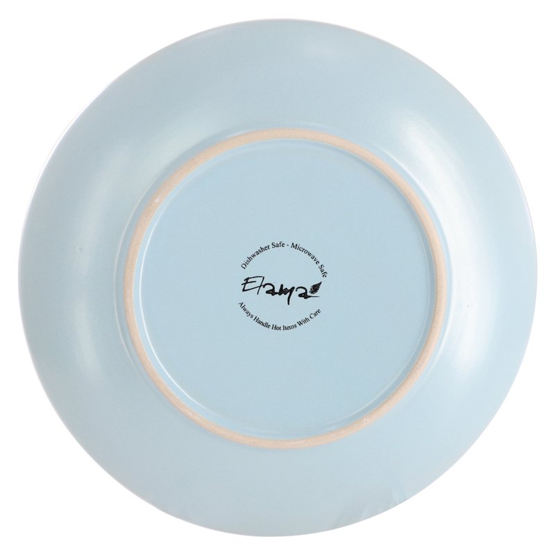 16 Piece Double Bowl Stoneware Dinnerware Set - Light Blue