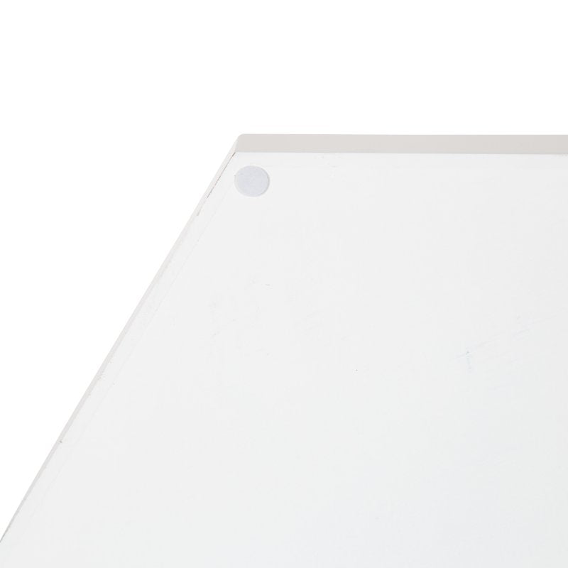 Hexagon Decorative Tray with Metal Handles - White