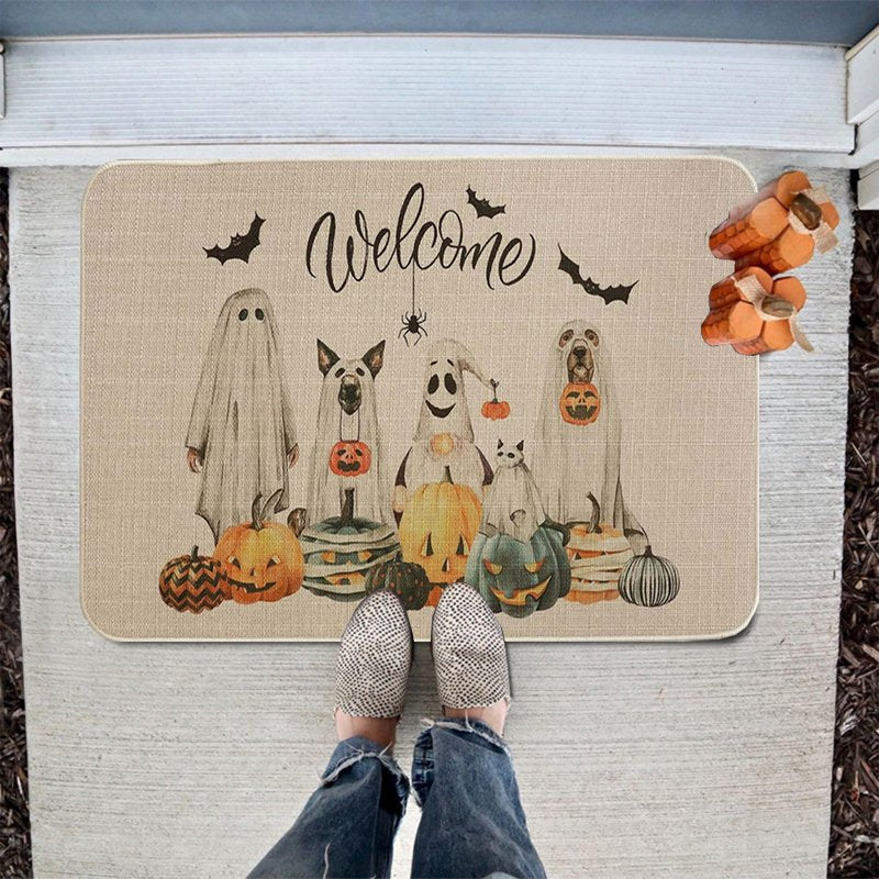 Halloween Door Mat D - Outdoor Pumpkin Rug for Home Decor