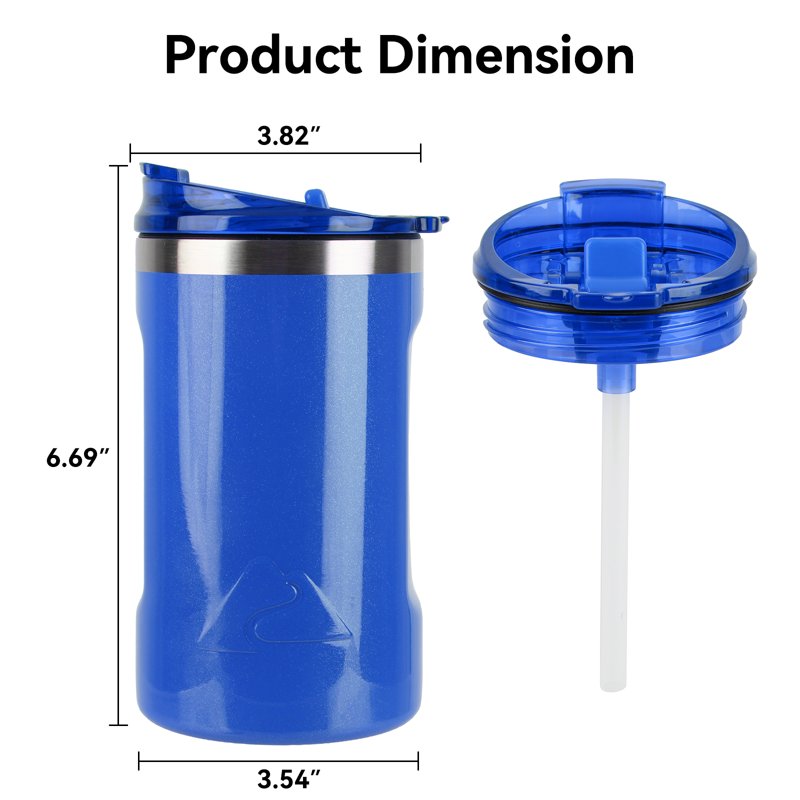 16 oz Stainless Steel Can Tumbler with 2-in-1 Lid - Patriotic Blue