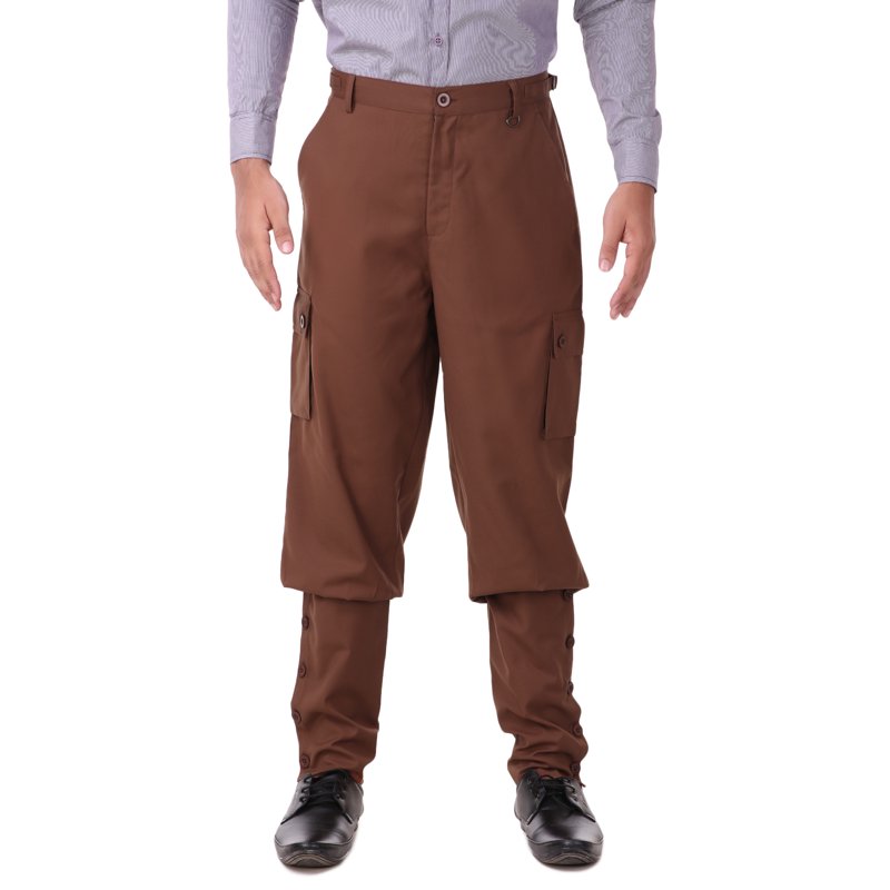 Men's Victorian Steampunk Airship Pants Costume - Chocolate 2XL