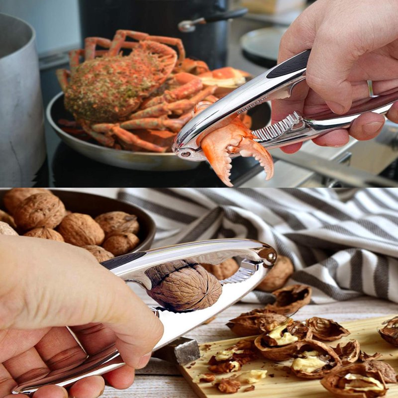 Stainless Steel Lobster & Crab Crackers Set - Heavy-Duty Tools with Non-Slip Grip