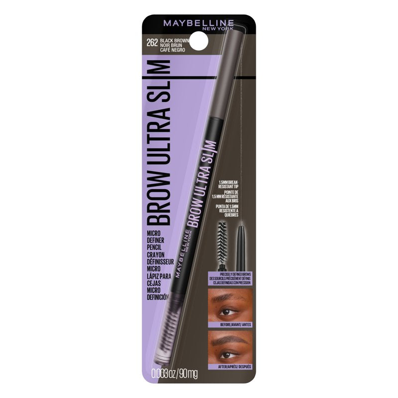 Ultra Slim Eyebrow Pencil with Spoolie - Black Brown - 6 Pack