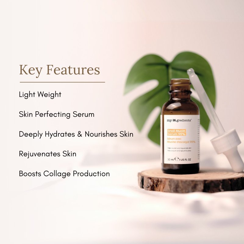 95% Snail Mucin Serum - Hydrating & Rejuvenating Face Serum