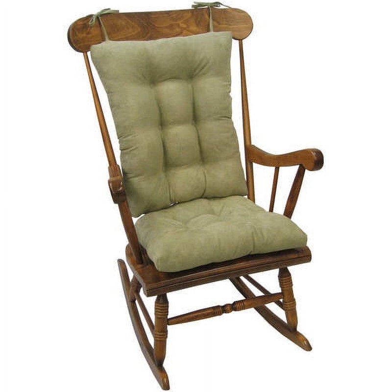 Non-Slip Rocking Chair Cushion Set - Thyme Green Upholstery