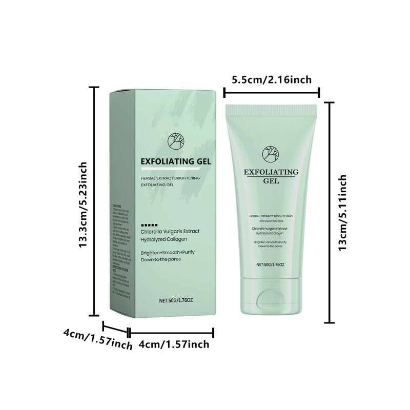 Gentle Exfoliating Gel Cleanser - Hydrating Face Wash, 1.76 oz