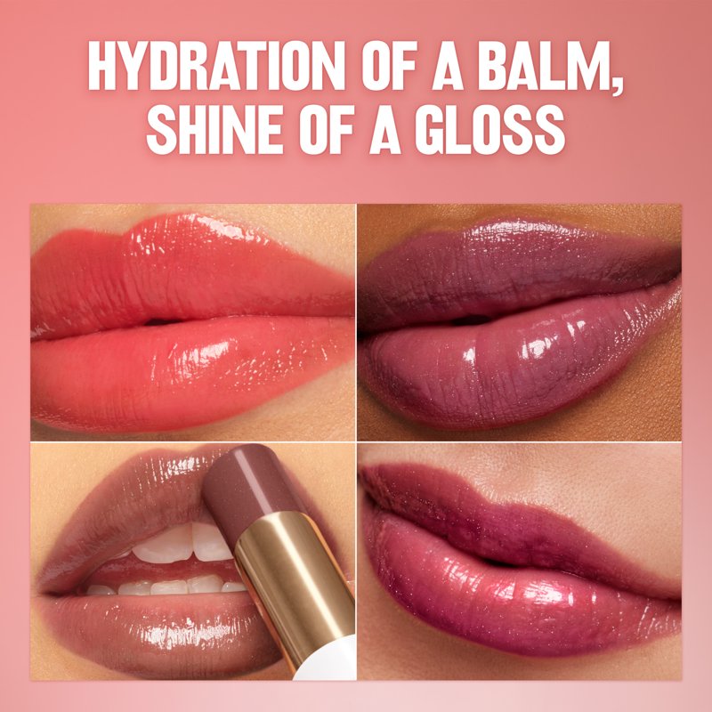 Glass Shine Tinted Lip Balm - Hydrating Sheer Lip Color with Hyaluronic Acid