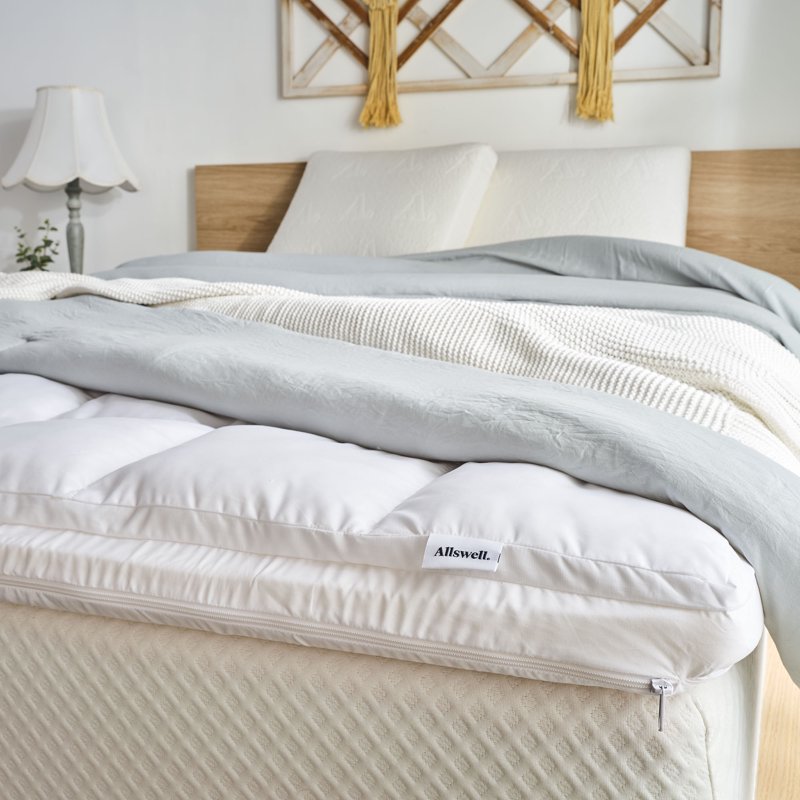 Twin Mattress Topper with 3-Inch Plush Memory Foam & Isotonic+ Cooling Cover
