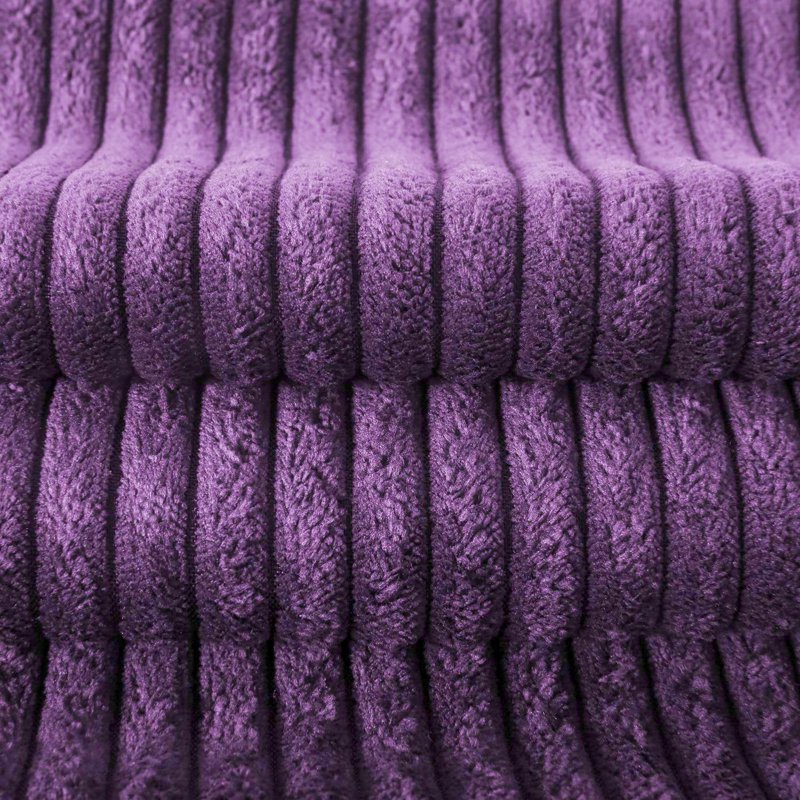 18-Inch Purple Velvet Throw Pillow Set of 2 - Fluffy Corduroy Accent Cushions