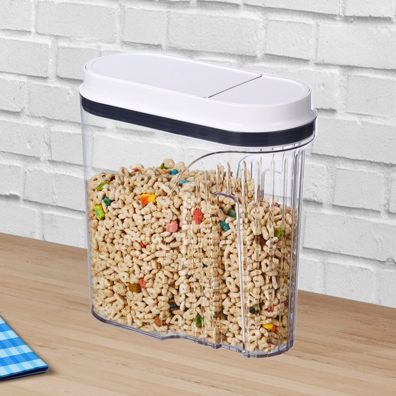 19-Cup Airtight Cereal Container - BPA-Free, Easy-Grip Handle, 4.5 L