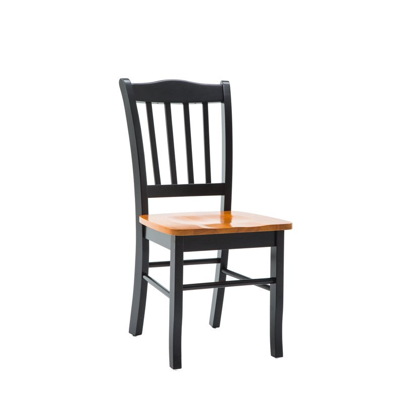 Shaker Dining Chair Set of 2 - Black & Oak Finish