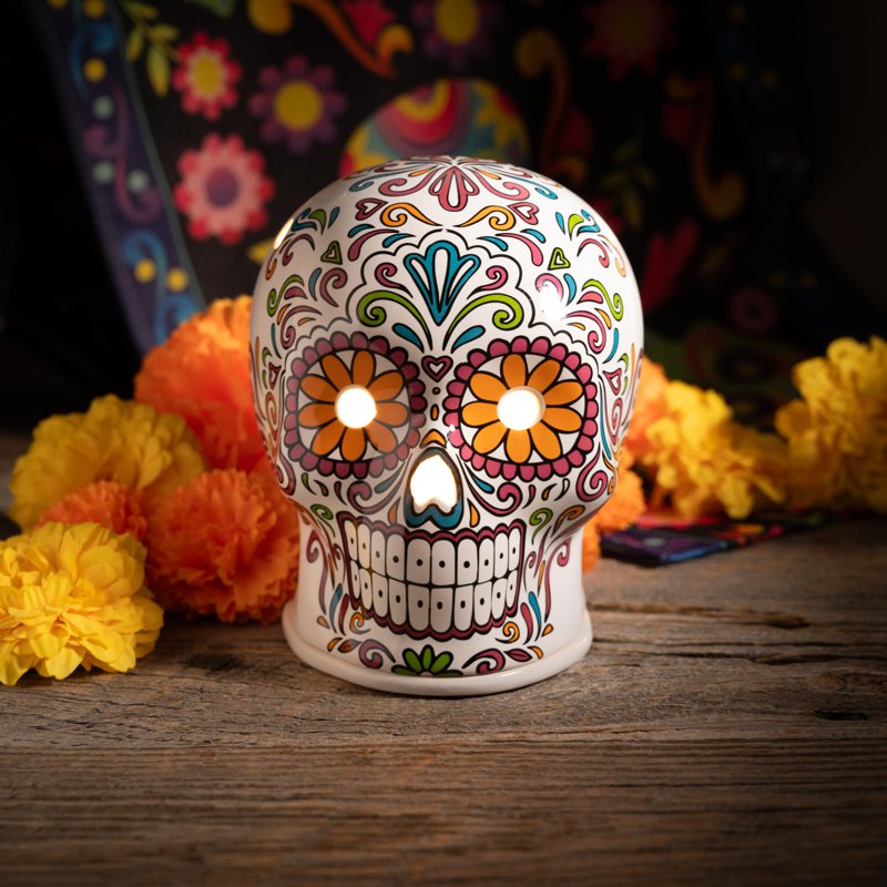 Vistoso Day of The Dead Wax Melt Warmer - Scented Wax Cube Candle Dispenser