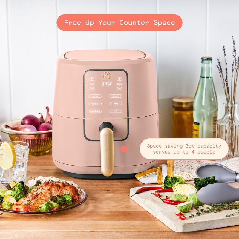 3 Quart Air Fryer with TurboCrisp Technology - Rose