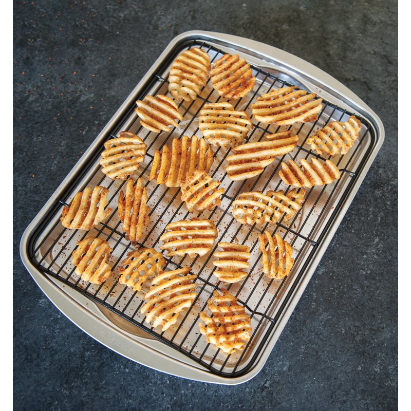 Oven Bacon Pan with Nesting Rack - 12.7" x 17.4"