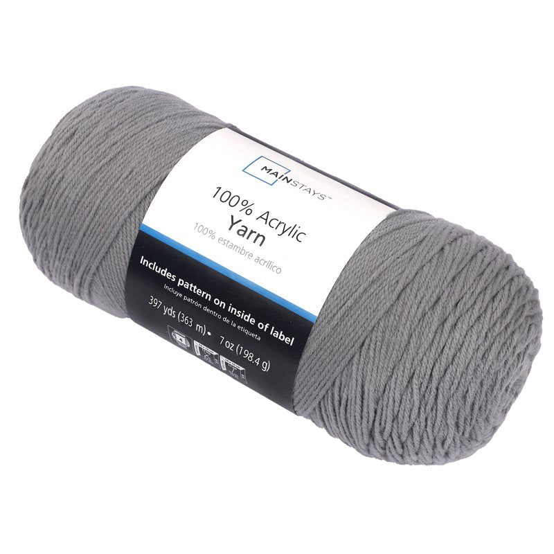 Medium 4 Grey Acrylic Yarn - 7 oz, 397 Yards for Knitting & Crochet - Variation of THIS listing