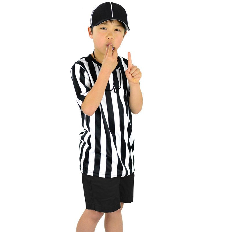 Children's Referee Shirt 3PK Black White Kids Sports Costume Toddler & Teen