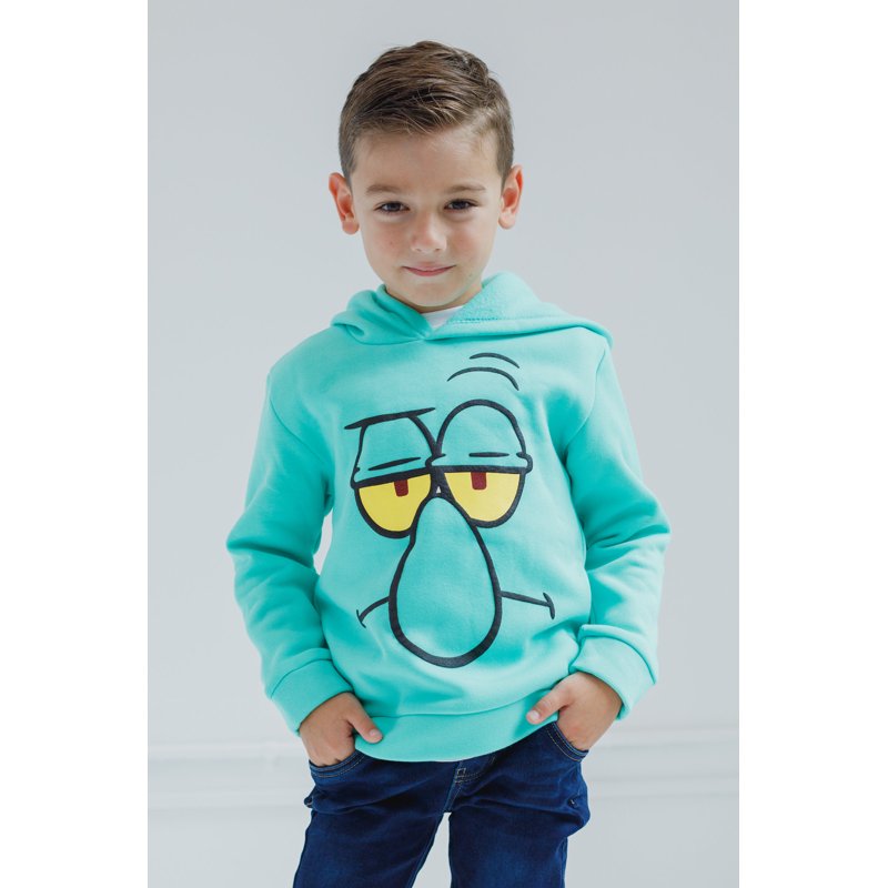 Kids Fleece Hoodie SpongeBob SquarePants Teal Squidward 10-12