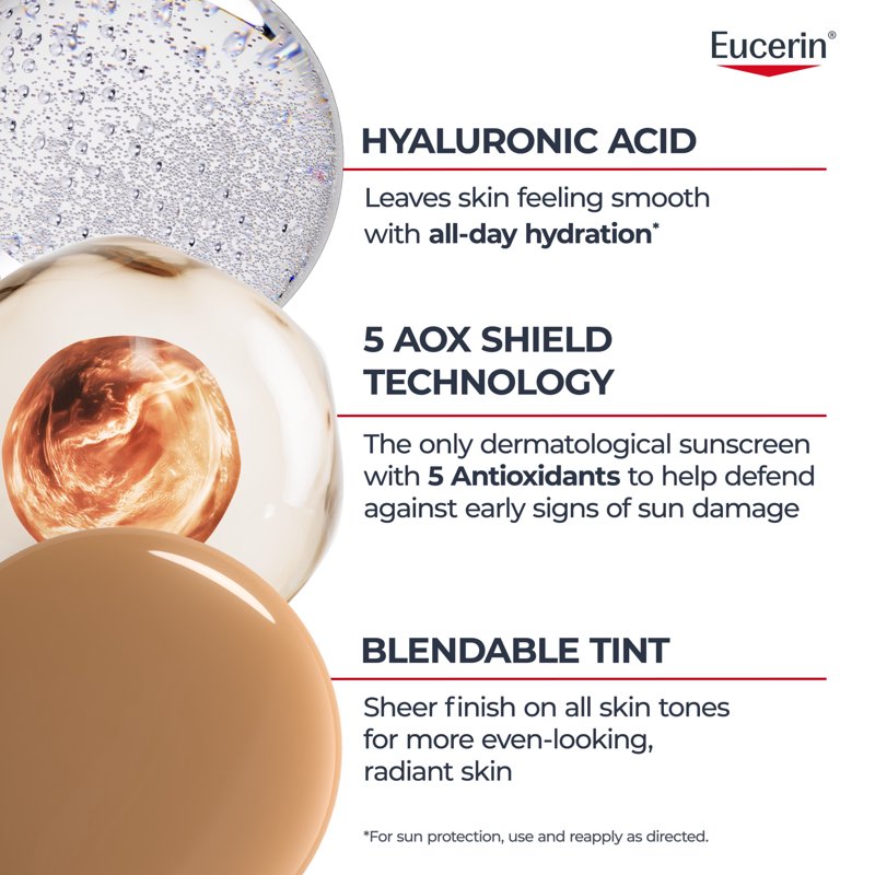 Tinted Face Sunscreen Lotion SPF 50 with Hyaluronic Acid - 2.5 fl oz