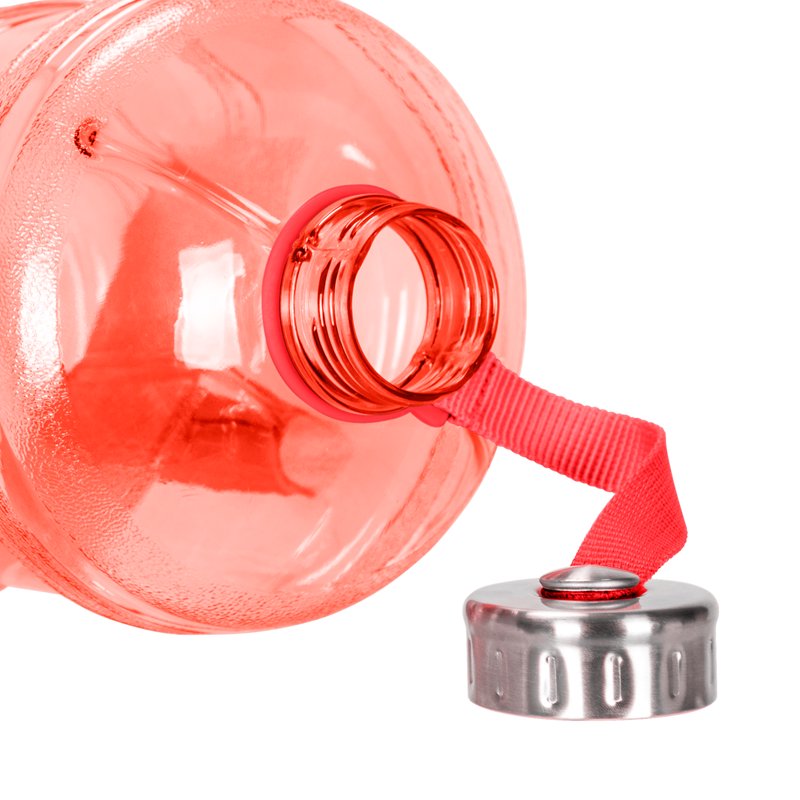 1 Gallon Red Stainless Steel Water Bottle with Wide Mouth Lid