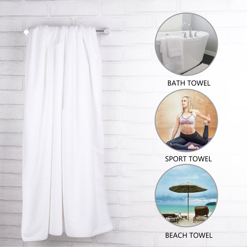 Bath Towel Set 2 Pack - Microfiber Absorbent Quick Dry Blue 30x60 Solid Blue
