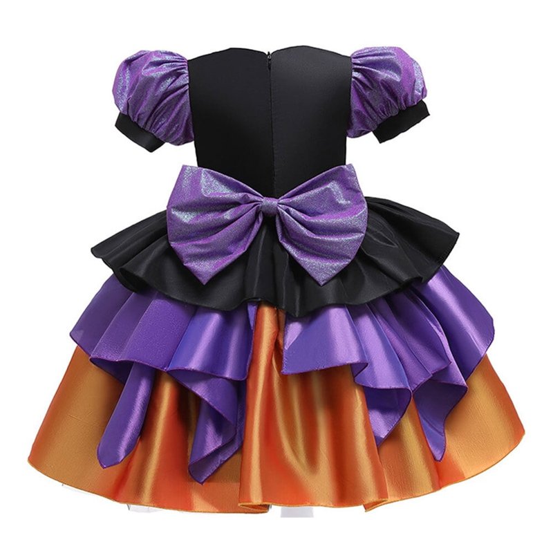 Kids Witch Costume with Hat - Purple Princess Dress for 4-5 Years - Halloween Role Play
