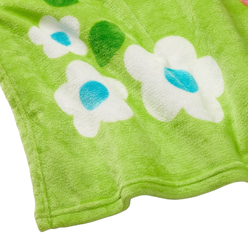 Gabby's Dollhouse Kids Blanket Pandy and Fairy Green Blue Print Twin Full