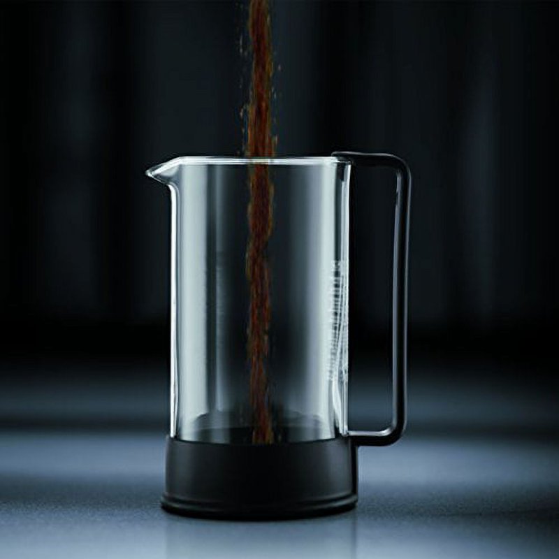 French Press Coffee Maker - 51 Oz. Borosilicate Glass, Black